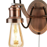 Antique Copper Switched Wall Light