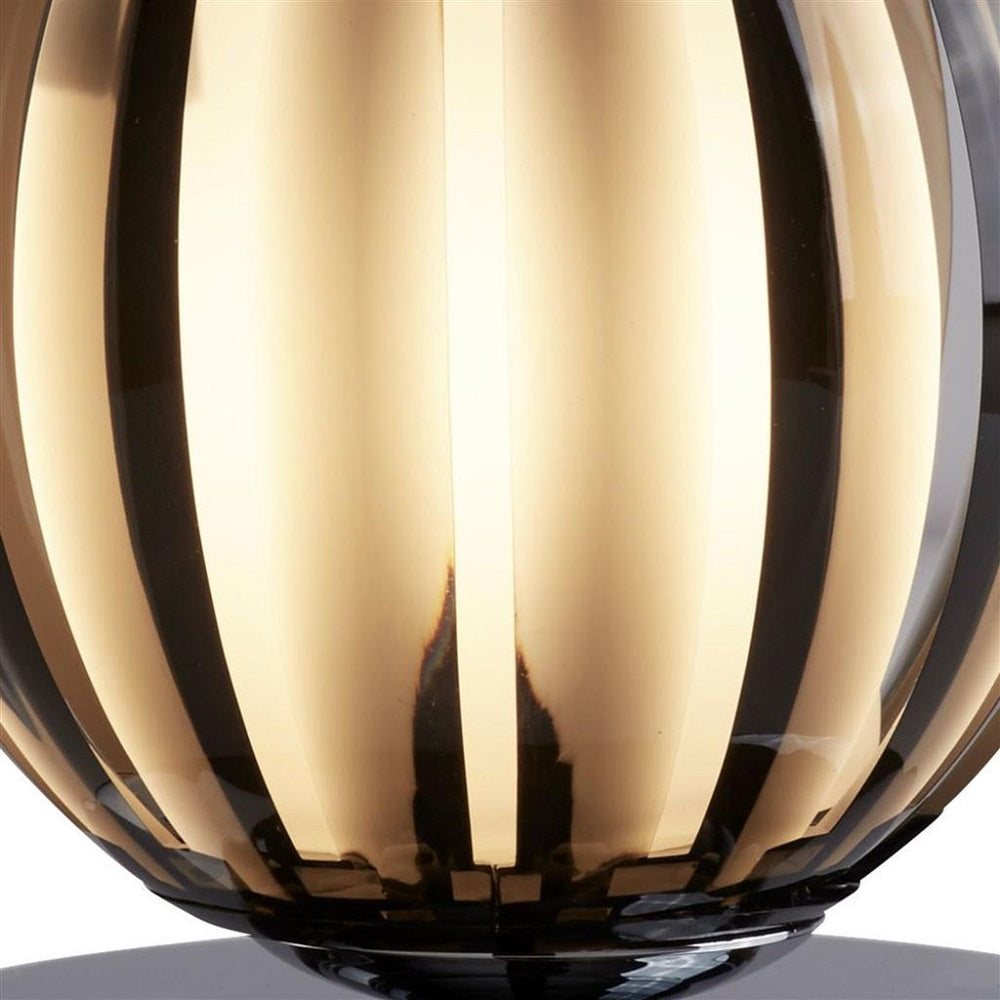 Smoked Acrylic & Chrome Touch Desk Light