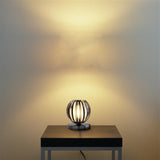 Chrome & Smoked Vintage Sphere Table Lamp