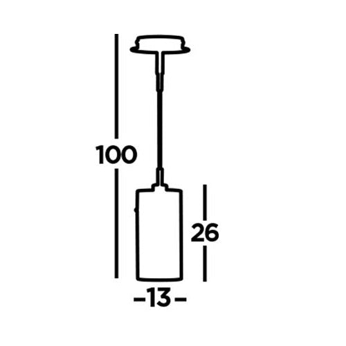 Chrome & Clear Glass Cylinder Pendant Light