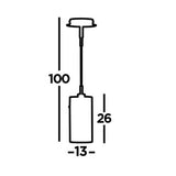 Chrome & Clear Glass Cylinder Pendant Light
