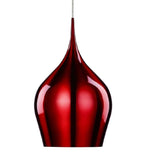 Vibrant Red Vintage Single Lamp Bell Pendant Light 120mm