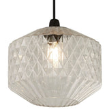 Clear Holophane Glass Vintage Easy Ft Pendant Shade 22cm