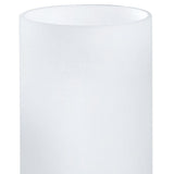 White Frosted Cylinder Glass Table Lamp 20cm