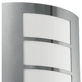 Stainless Steel Outdoor Modern Curved Slotted Flush Wall Light