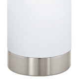 Modern White Glass Cylinder Table Light