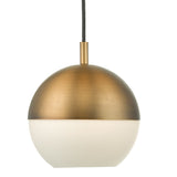 Antique Brass Globe Vintage Pendant