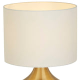 Brass Table Lamp With White Shade