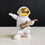 White Resin Guitar Playing Astronaut