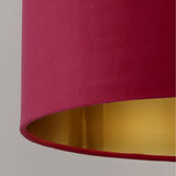 Pink Velvet Fabric Table Light Shade