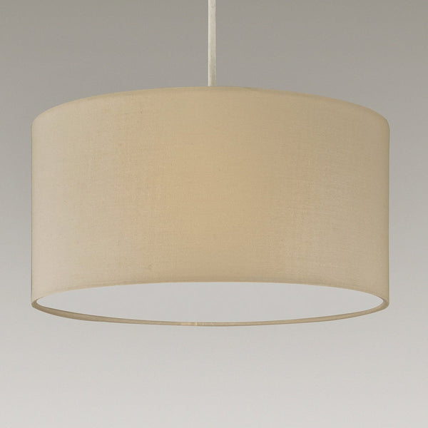 Cream Cotton Modern Easy Fit Round Drum Lampshade White Diffuser 30cm ...