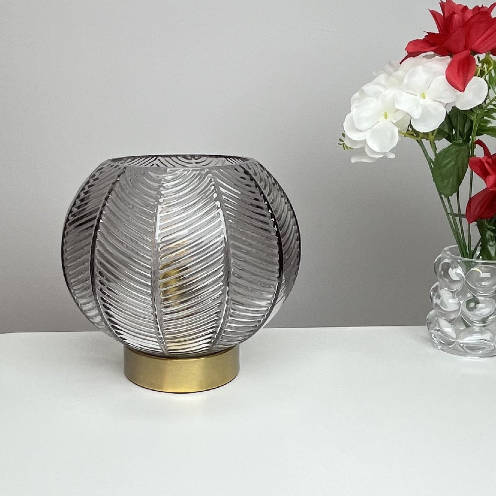 Black and Gold Glass Table Lamp