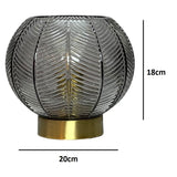 Smoked Vintage Glass Table Lamp