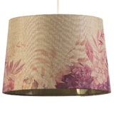 14" Beige Linen Rose Design Vintage Easy Fit Tapered Drum Shade 35cm