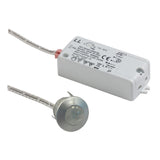 Silver Round Fascia PIR Sensor Switch 240V Adjustable Time