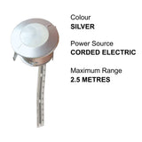 Mains Volt Silver Motion Switch