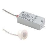 White Round Fascia PIR Sensor Switch 240V Adjustable Time