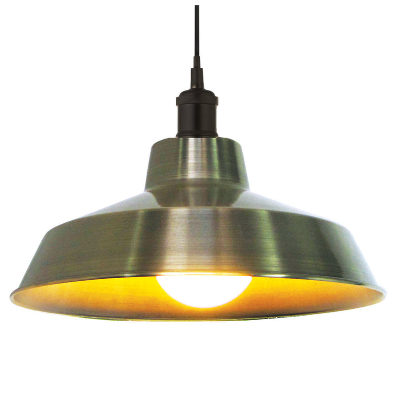 Antique Aged Brass Metal Dome Pendant Ceiling Shade