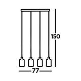 Aged Brass & Cage Lantern Wide Pendant Light