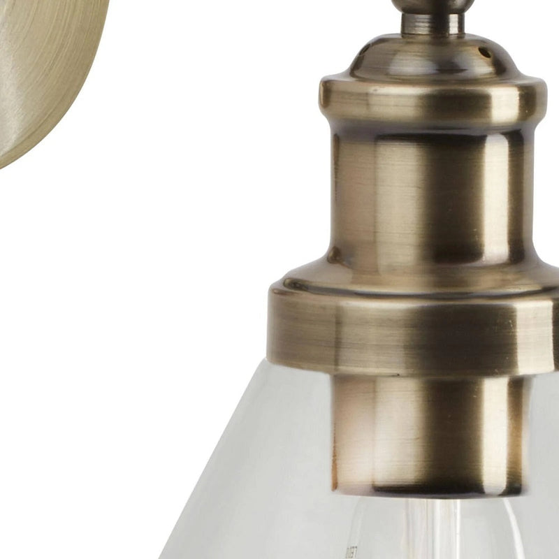 Aged Brass Retro Indoor Wall Light