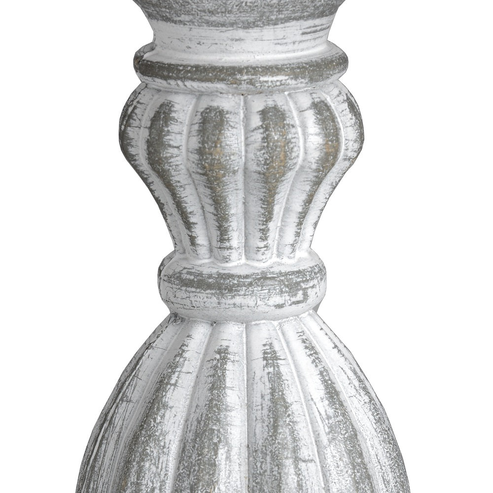 Grey White Wash Wood Table Desk Lamp