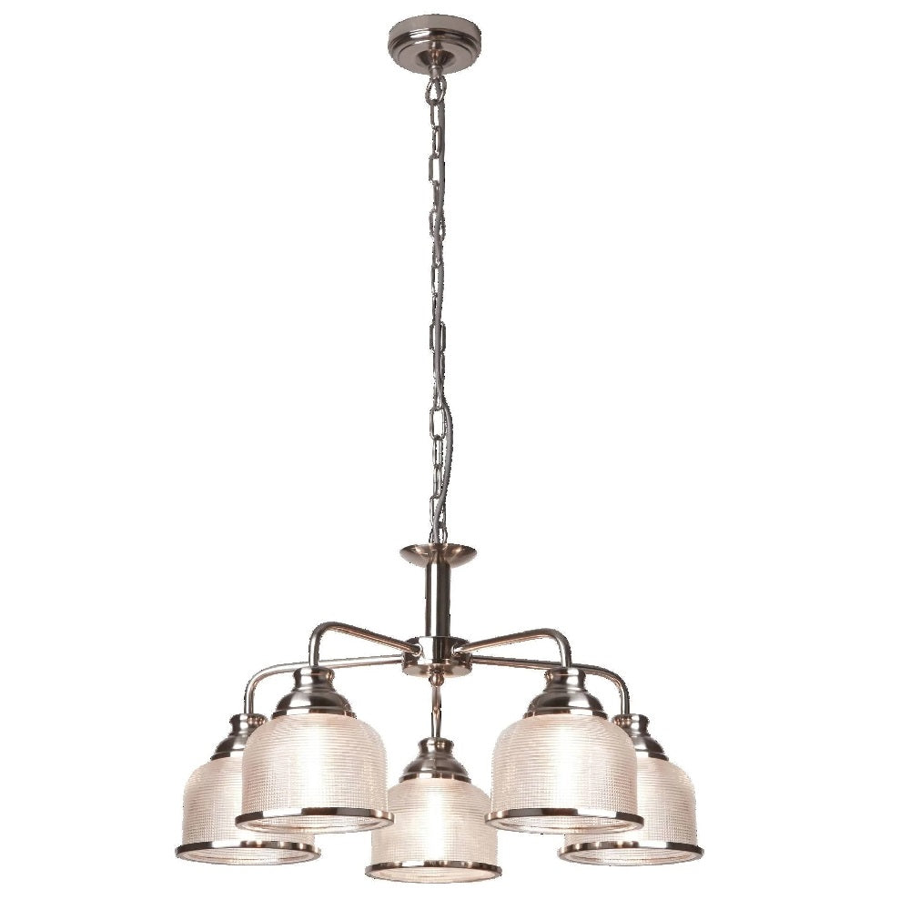 Brushed Chrome Retro Large Industrial Pendant Light