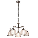 Brushed Chrome Retro Large Industrial Pendant Light