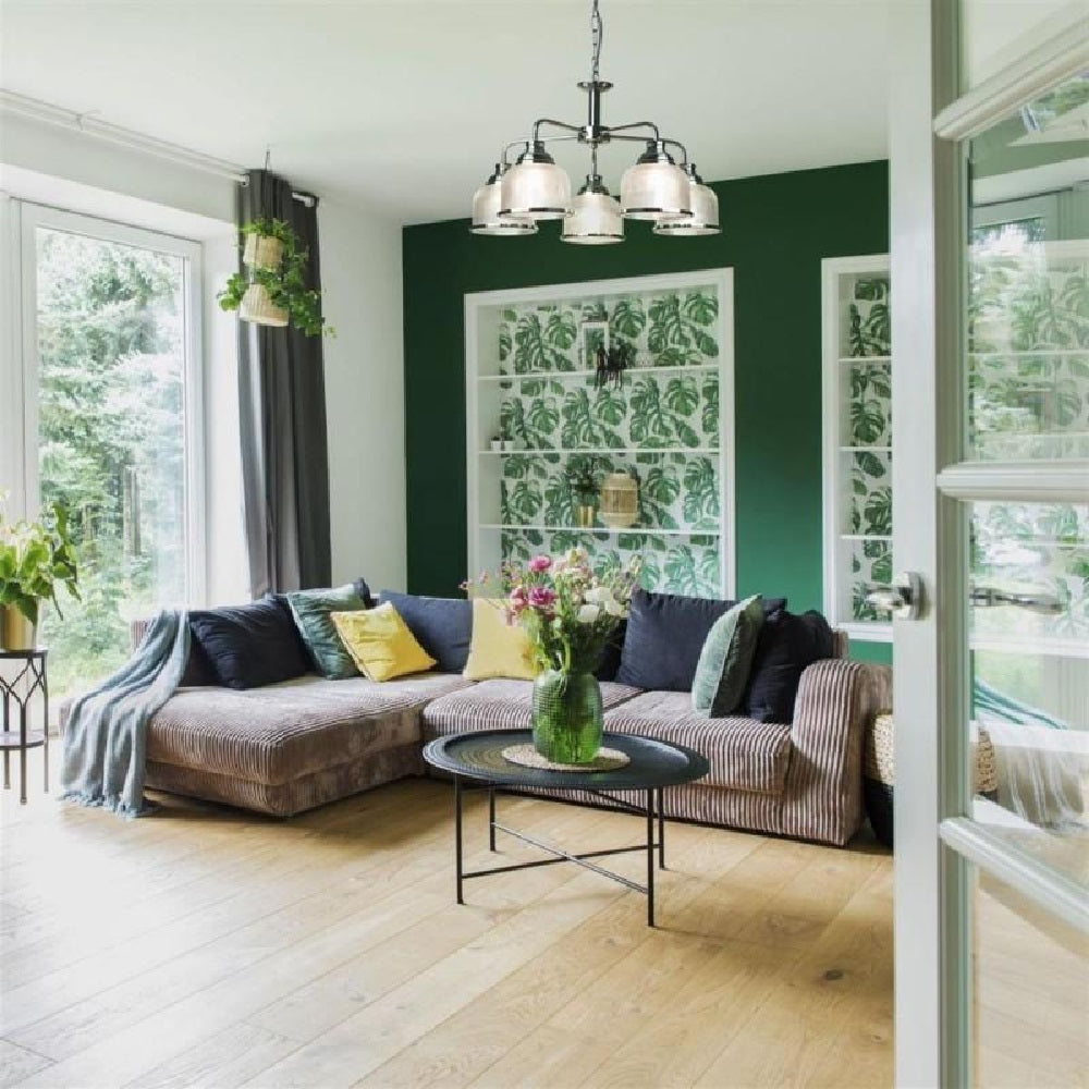 Silver & Texture Glass Traditional Retro Pendant Lighting