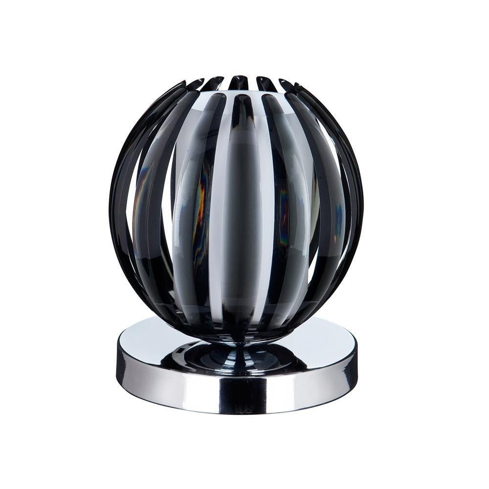 Polished Chrome & Smoky Arms Table Lighting