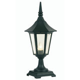 Oaks 191 PED BK Cardinal Black Outdoor Vintage Lantern Pedestal Post Light 570mm
