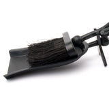 Dustpan & Brush Set for Fireplaces Black