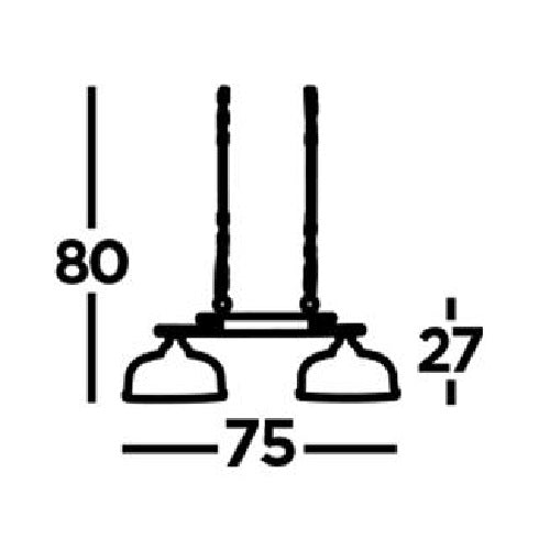 Brass & Glass Pool Snooker Table Light