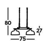 Brass & Glass Pool Snooker Table Light