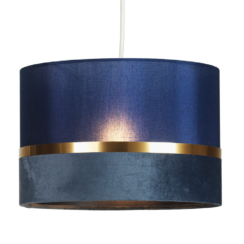 Navy Blue Velvet Ceiling Pendant Lampshade