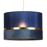 Navy Blue Velvet Ceiling Pendant Lampshade