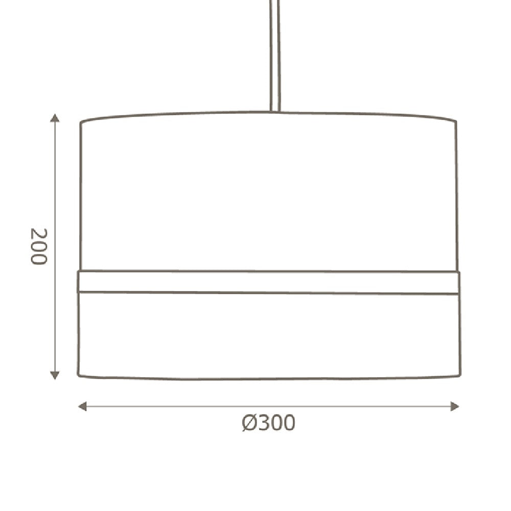 Navy Blue & Gold Drum Pendant Shade