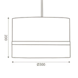 Navy Blue & Gold Drum Pendant Shade