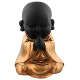 Matt Black & Rose Gold Praying Zen Buddha Child Ornament 20cm