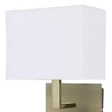 Brass Hotel Bedside Reading Light with Shade