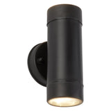 Black Outdoor Modern Cylinder Up & Down Wall Light