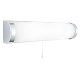 Britalia BRT330046 Polished Chrome & Opal Glass Bathroom 2 Lamp Bracket Switched Wall Light