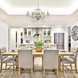 Brass & Crystal Chandelier Pendant Light