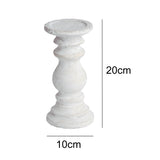 White Marble Stone Candlestick Holder Traditional 20cm