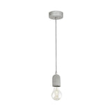Eglo 95522 Silvares Grey Concrete Vintage 1 Lamp Pendant Light