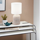 Cream Ceramic Base Table Lamp Light