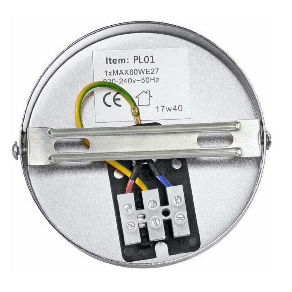 Black Chrome Vintage Retro Twisted Ceiling Cable