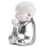 White & Silver Child Buddha Ornament Praying