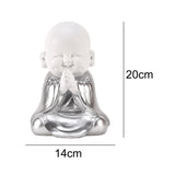 White & Silver Buddha Cherub Child Praying