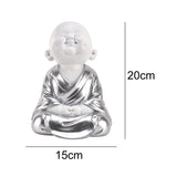 White & Silver Buddha Cherub Child Meditating