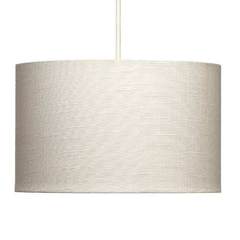 12" Cotton Cream Linen Vintage Easy Fit Drum Pendant Shade 30cm